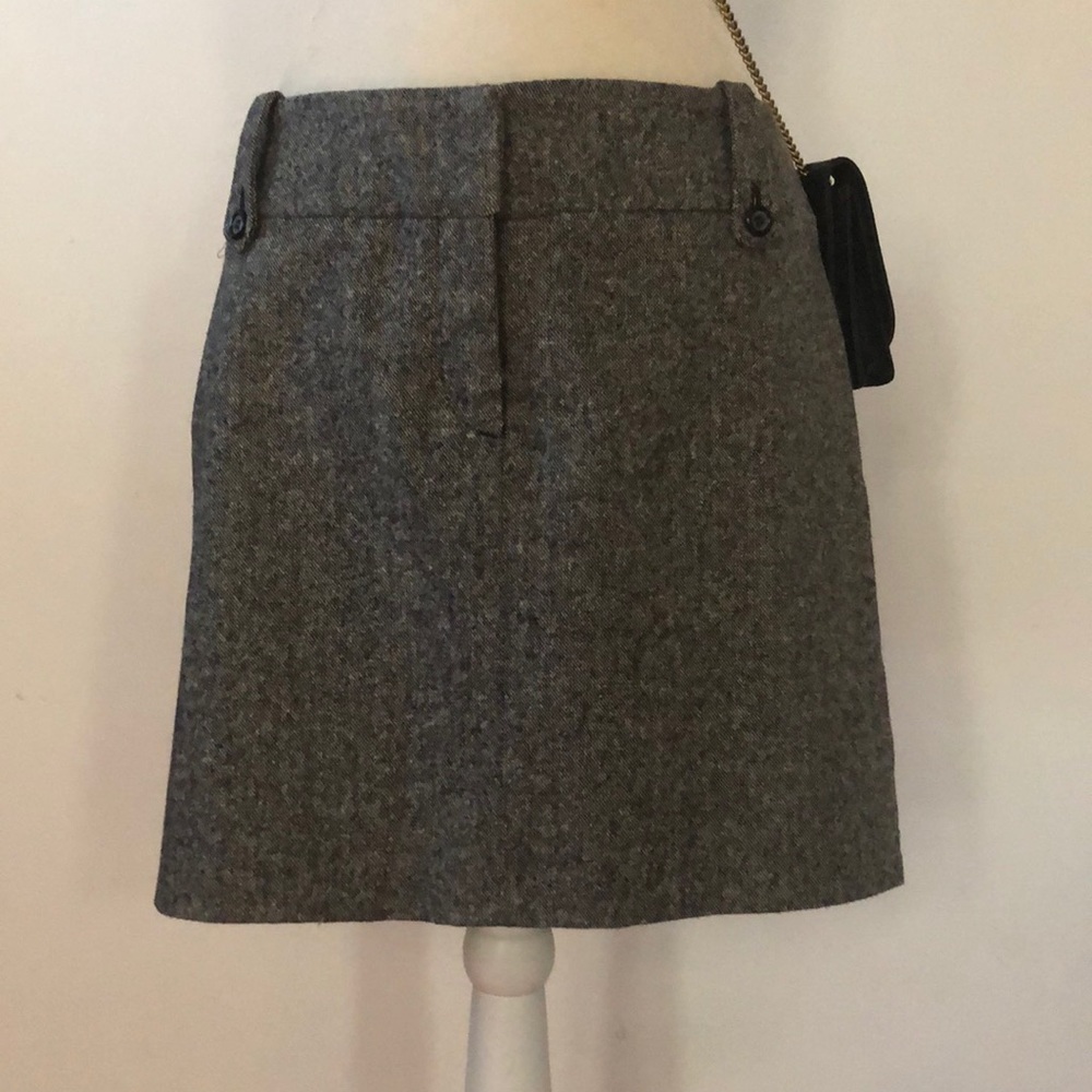Women gray wool mini skirt size 12
